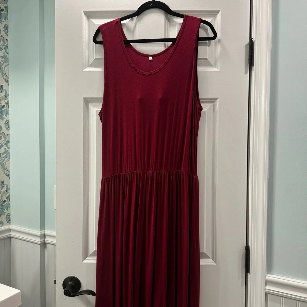 Maroon Maxi Dress - Picture 2 of 2